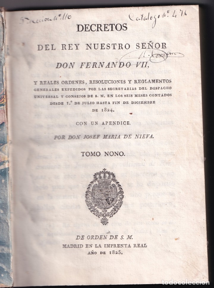 Decretos Del Rey Nuestro Señor Don Fernando Vii - Comprar Libros ...