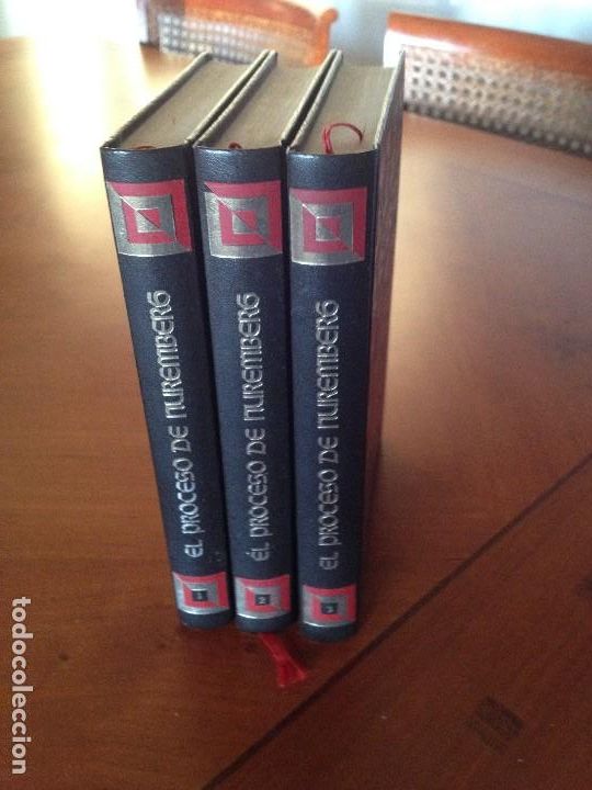 Libros antiguos: El proceso de Nuremberg. 3 tomos. - Foto 3
