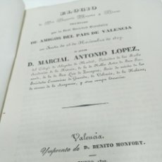 Libros antiguos: ELOGIO DE DON GREGORIO MAYANS Y SISCAR. REAL SOCIEDAD ECONÓMICA DE AMIGOS DEL PAÍS DE VALENCIA. 1832