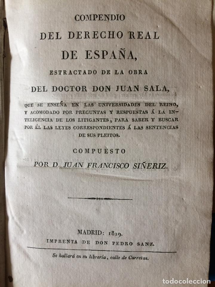 Libros antiguos: DERECHO REAL DE ESPA&Ntilde;A 1829 - Foto 1