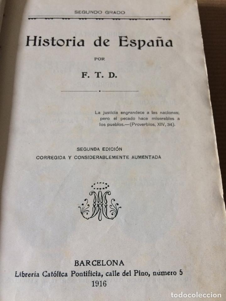 Libros antiguos: HISTORIA DE ESPA&Ntilde;A 1916 - Foto 2