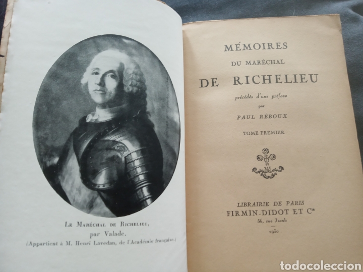 Libros antiguos: M&eacute;moire du Mar&eacute;chal de Richelieu - Foto 2