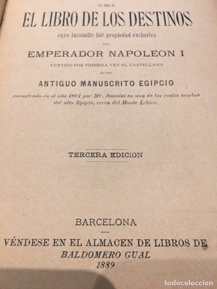 Libros antiguos: Libro Or&aacute;culo o sea El Libro de los Destinos . - Foto 4