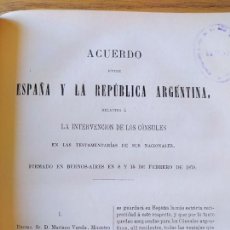 Libros antiguos: COLECCION DE TRATADOS DE PAZ Y COMERCIO ENTRE ESPAÑA Y LOS PAISES EXTRANJEROS.1885 MADRID. M.GINESTA
