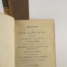 Libros antiguos: MEMOIRS OF THE LAST WAR, CAPTAIN COOKE, 1831, 2 TOMOS, HENRY COLBURN AND RICHARD BENTLEY, LONDON.