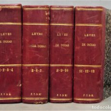 Libros antiguos: 1889.- LAS LEYES DE INDIAS Y UN EPILOGO SOBRE LAS REFORMAS LEGISLATIVAS ULTRAMARINAS. COMPLETA. Lote 269161333