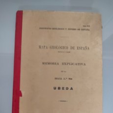 Libros antiguos: ANTIGUO MAPA GEOLÓGICO DE ESPAÑA ÚBEDA JAEN 1933 N°906 MAPAS. Lote 276363388
