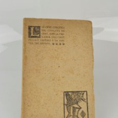 Libros antiguos: LOS CENT CONÇEYLS DEL CONÇEYL DE GENT AMB LA PREGARIA DELS SEPT PECCATZ CAPTALS, 1899, BARCELONA.