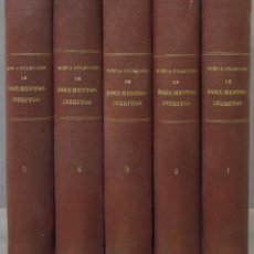 Libros antiguos: 1893.- CORRESPONDENCIA DE DON LUIS DE REQUESENS Y DON JUAN DE ZÚÑIGA CON FELIPE II. 5 TOMOS. Lote 318124403
