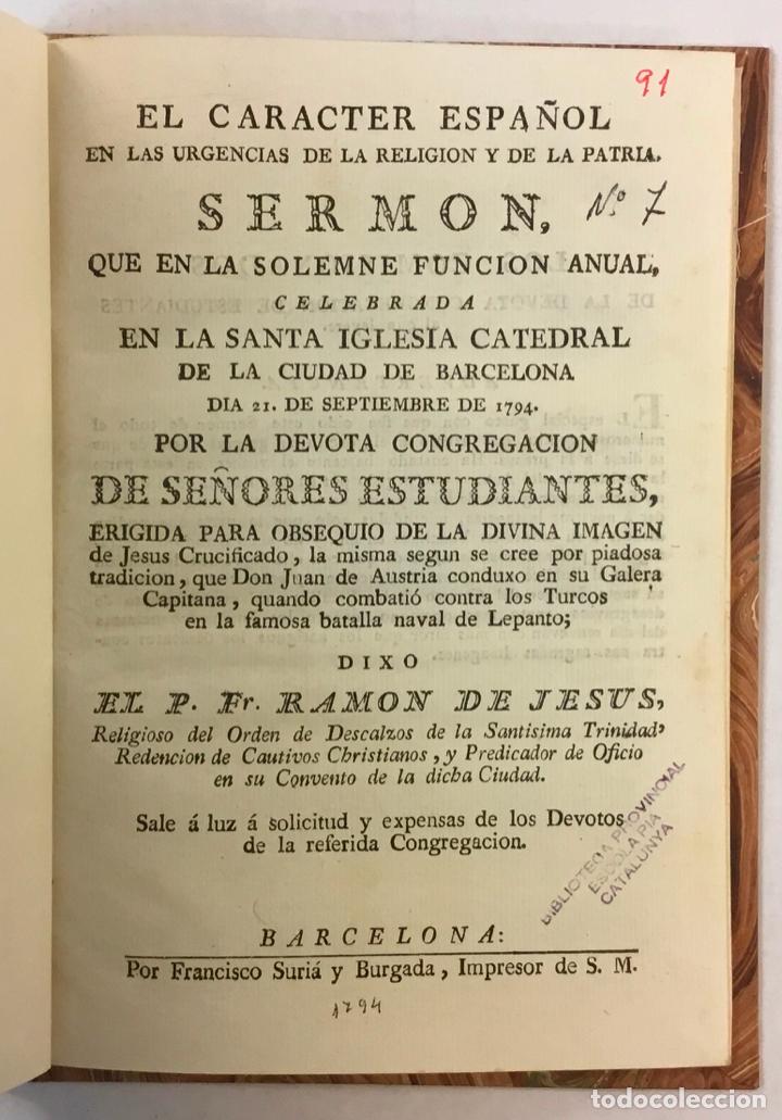 EL CARACTER ESPA OL EN LAS URGENCIAS DE LA RELIGION Y DE LA PATRIA. Trata de la guerra entre Espa A