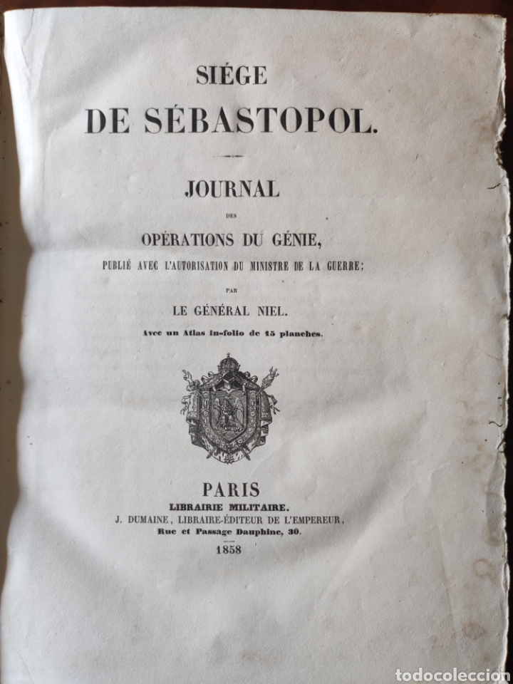 Libros antiguos: Si&eacute;ge de S&egrave;bastopol General Niel - Foto 1