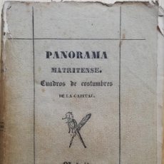 Libros antiguos: [RAMON MESONERO ROMANOS].- PANORAMA MATRITENSE