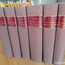 Libros antiguos: TAINE, H. LES ORIGENES DE LA FRANCE CONTEMPORÁNEA. ED. HACHETTE, 1887-1894. MUY RARO. UNA JOYA.. Lote 347424993