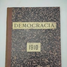 Livros antigos: DEMOCRACIA SEMANARIO REPUBLICANO 1910 AÑO COMPLETO VILANOVA DE LA GELTRÚ. Lote 359778595