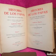 Libros antiguos: LUDOVICO PASTOR. HISTORIA DE LOS PAPAS. EDIT. GUSTAVO GILI. 18 VOLÚMENES SEGUIDOS. I AL XVIII