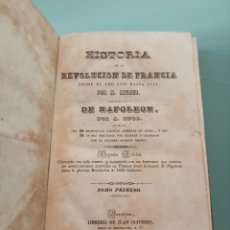Libros antiguos: HISTORIA DE LA REVOLUCIÓN DE FRANCIA. M.MIGNET TOMO PRIMERO. BARCELONA 1840. Lote 377601624
