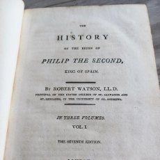 Libros antiguos: HISTORIA DE FELIPE II, REY DE ESPAÑA (1812) EN 3 TOMOS - ROBERT WATSON, EXLIBRIS DE WILLIAM STIRLING. Lote 402053769