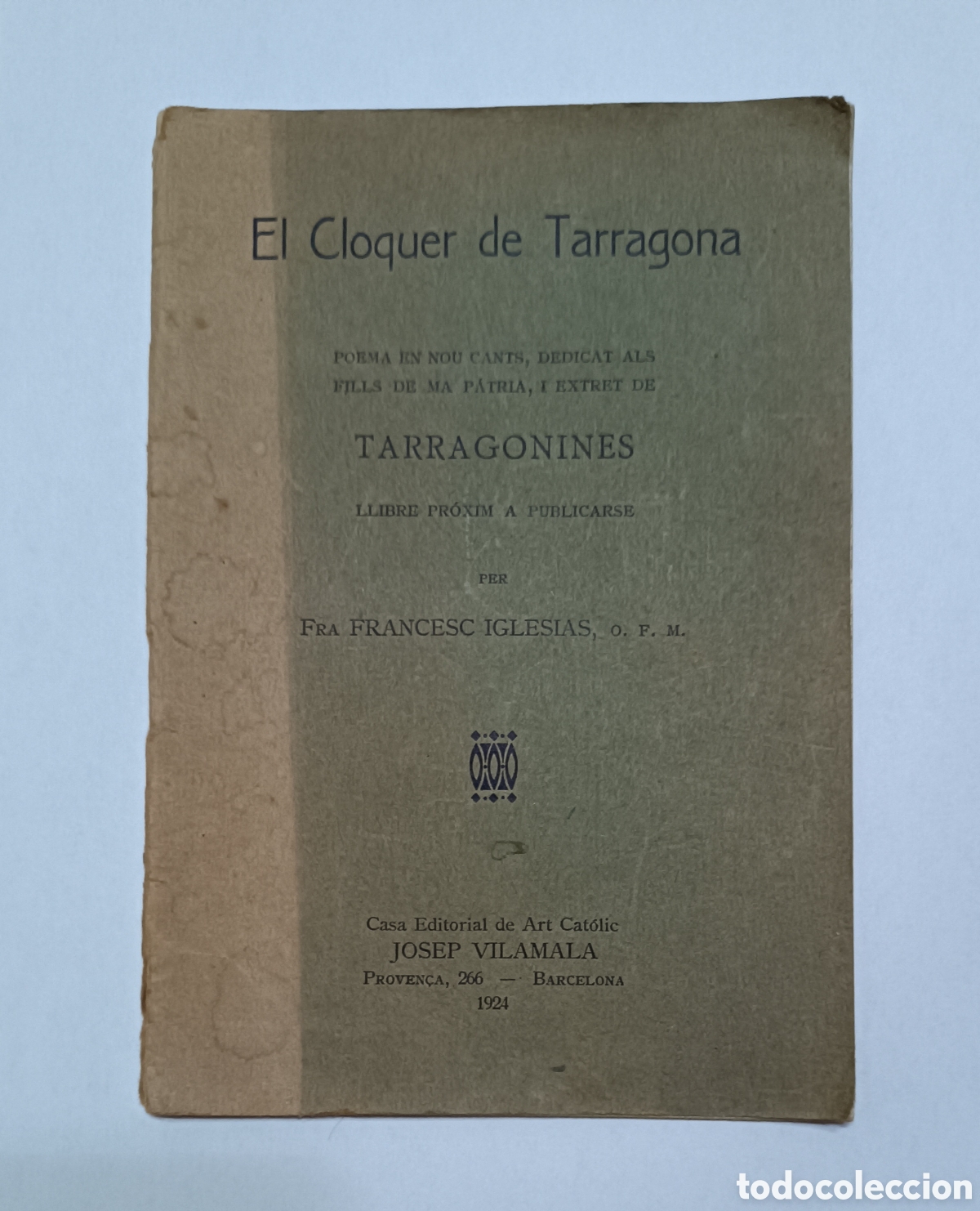 Libros antiguos: Cloquer de Tarragona 1924 - Foto 1