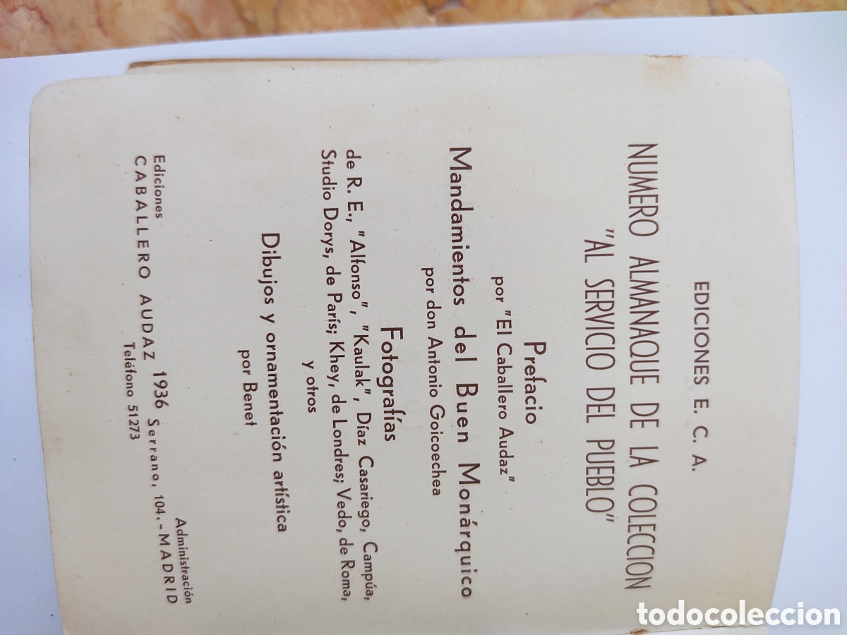 Libros antiguos: mon&aacute;rquico de bolsillo 1936 - Foto 7