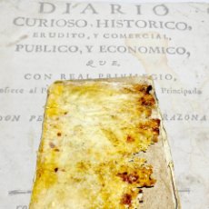 Libros antiguos: DIARIO CURIOSO, HISTÓRICO, ERUDITO Y COMERCIAL, PÚBLICO Y ECONÓMICO...PRINCIPADO DE CATHALUÑA. 1762.