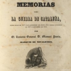 Libros antiguos: AÑO 1851 - MEMORIAS SOBRE LA GUERRA DE CATALUÑA - GUERRA CARLISTA - CARLISMO - CABRERA