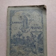 Libros antiguos: ALMANAQUE DE LA MISIONES DE FERNANDO POO PARA 1922. MADRID, 1921. COLONIAS ESPAÑOLAS.