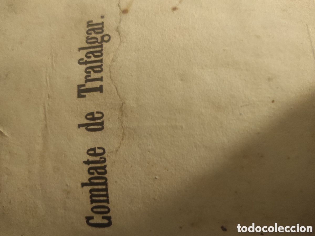 Libros antiguos: Libro combate de Trafalgar 1.850 - Foto 4