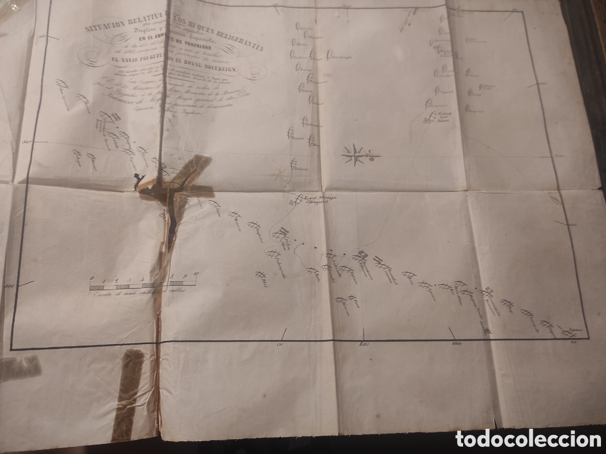Libros antiguos: Libro combate de Trafalgar 1.850 - Foto 8