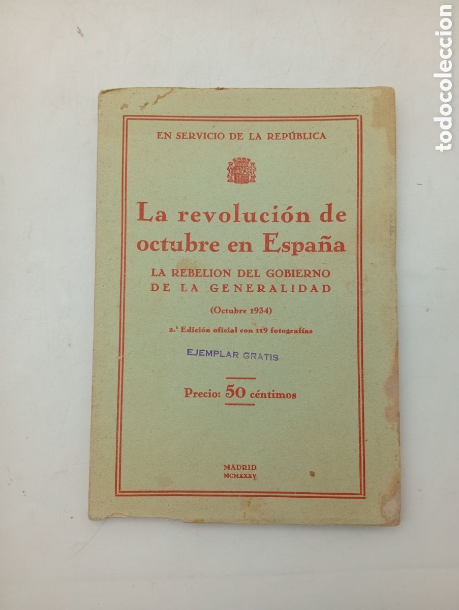 Antiquarische B&uuml;cher: La revoluci&oacute;n de octubre en Espa&ntilde;a 1935