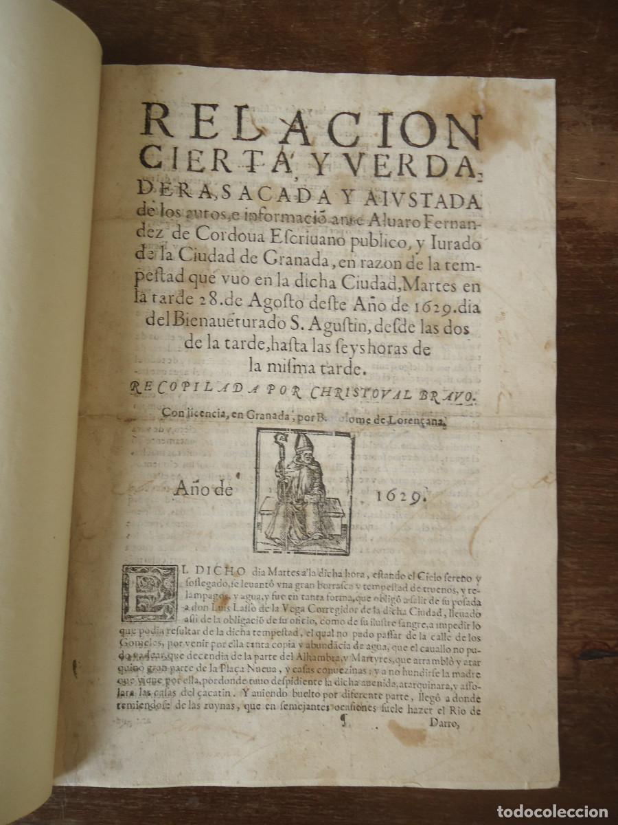 Libros antiguos: GRANADA. TEMPESTAD EN 1629