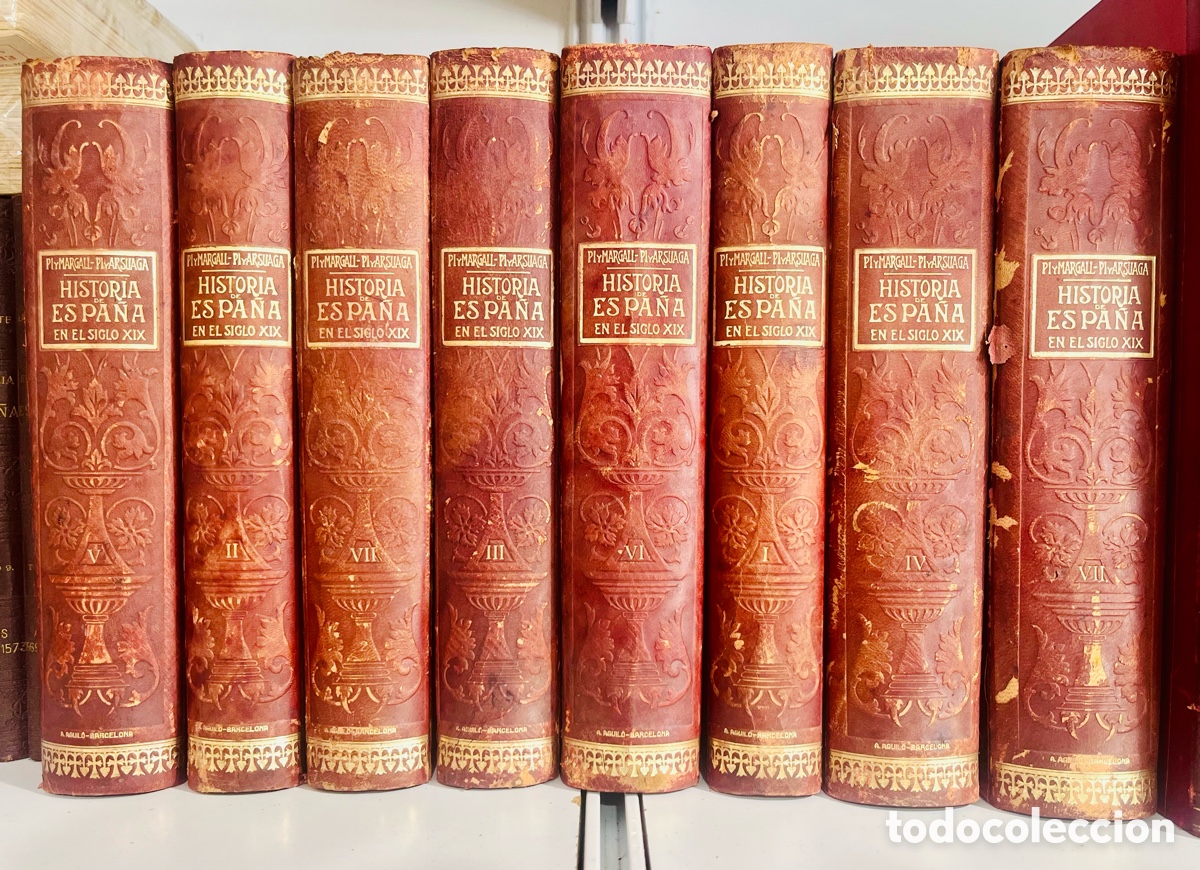 Libros antiguos: HISTORIA DE ESPA&Ntilde;A EN EL SIGLO XIX, 8 TOMOS COMPLETA,(MIGUEL SEGU&Iacute; EDITOR), D FRANCISCO PI Y MARGALL