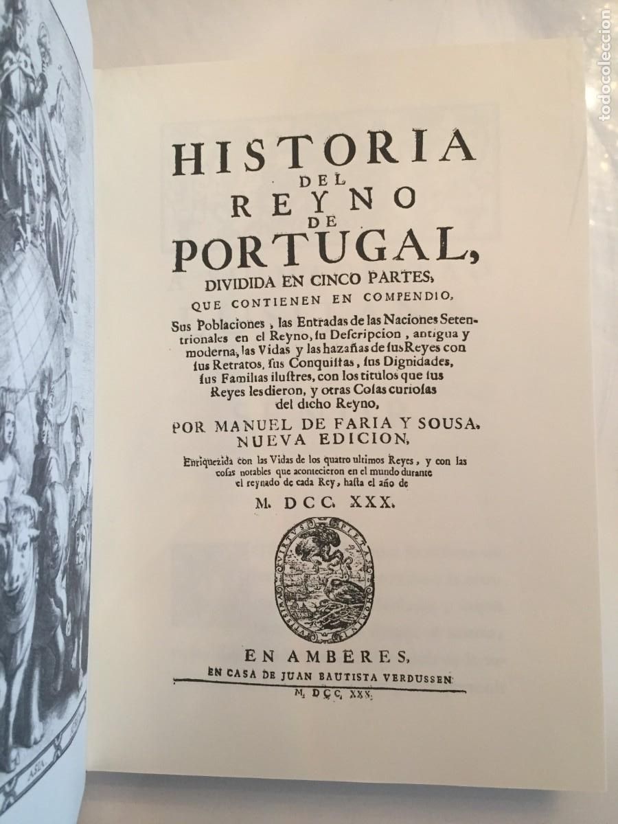Libros antiguos: Manuel de Faria y Sousa - Historia del Reyno de Portugal - 1730 historias portuguesas
