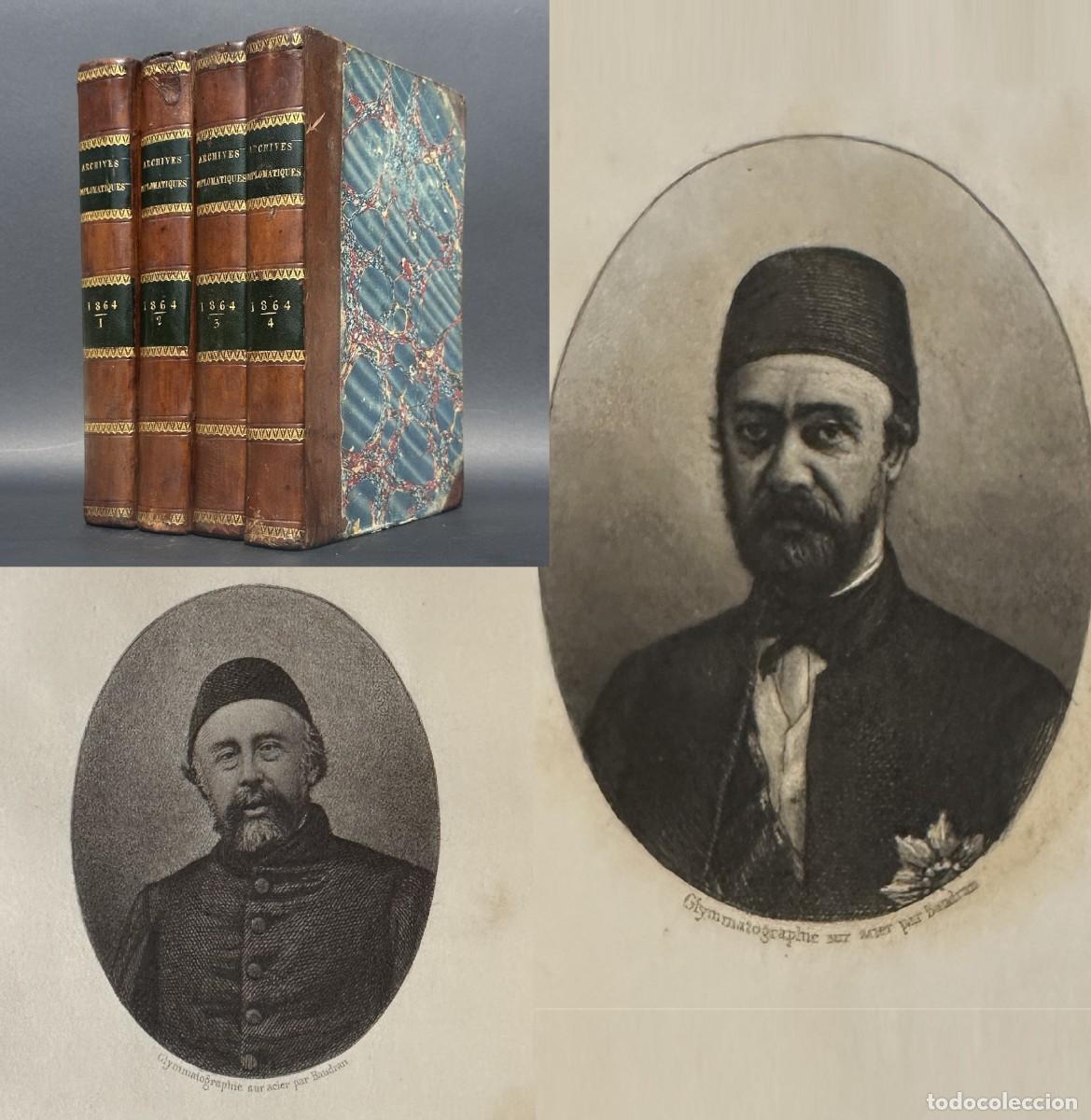 Old books: a&ntilde;o 1864 - Archives diplomatiques - Diplomacia - Grabados - China - Am&eacute;rica - Espa&ntilde;a