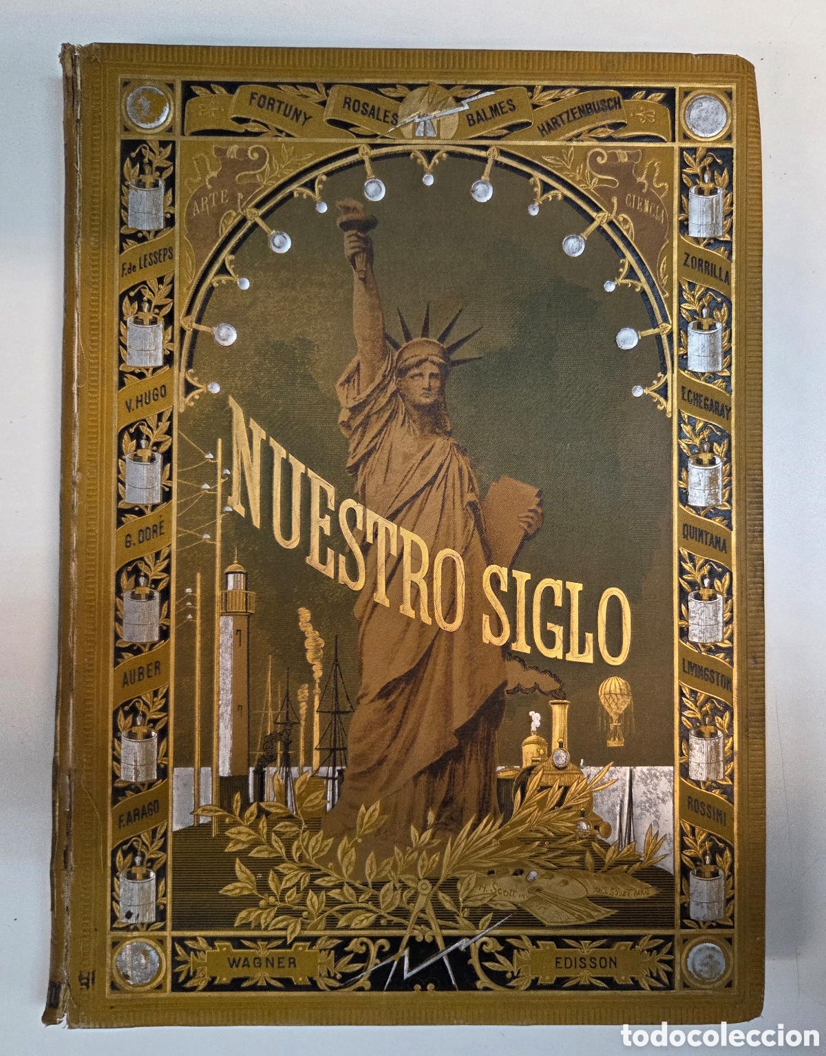 Libros antiguos: Nuestro siglo. Otto von Leixner. 1883. Traducci&oacute;n M. Men&eacute;ndez Pelayo