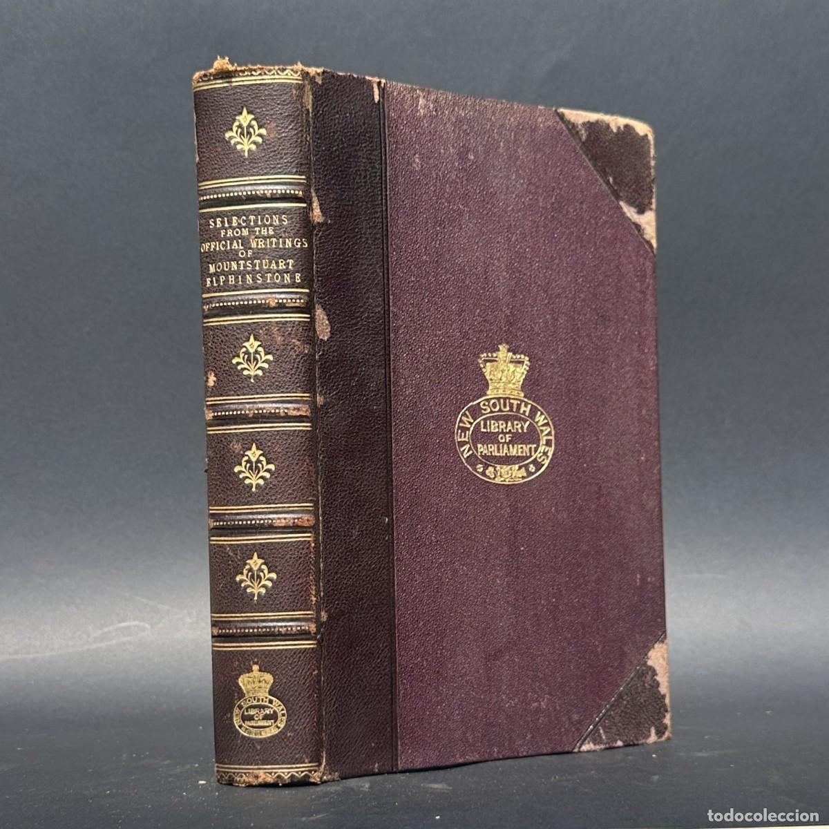 Old books: a&ntilde;o 1884 - RAJ BRITANICO - ESCRITOS DE MOUNTSTUART ELPHINSTONE - LA INDIA - BOMBAY