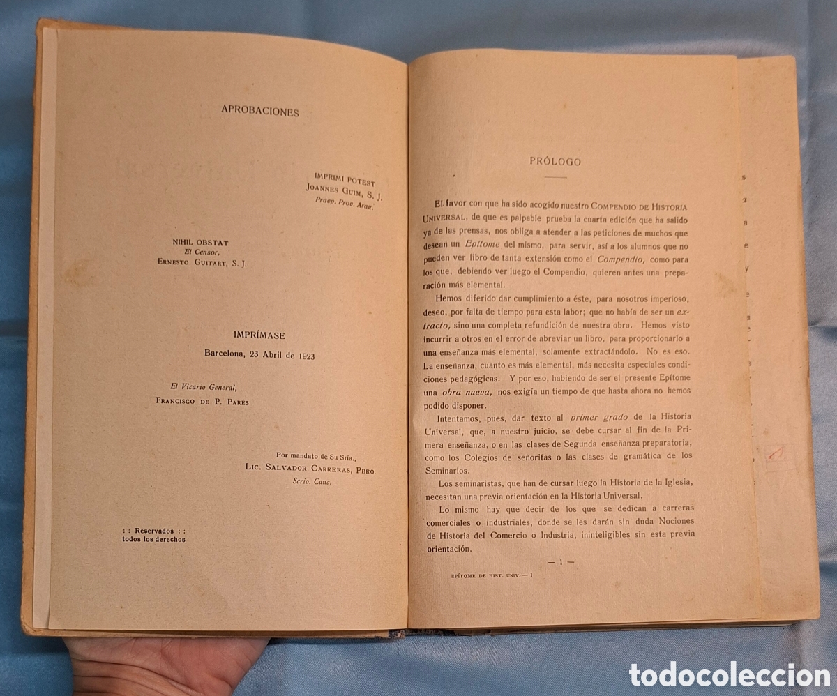 Libros antiguos: &ldquo;Ep&iacute;tome de Historia Universal&rdquo; - Foto 7