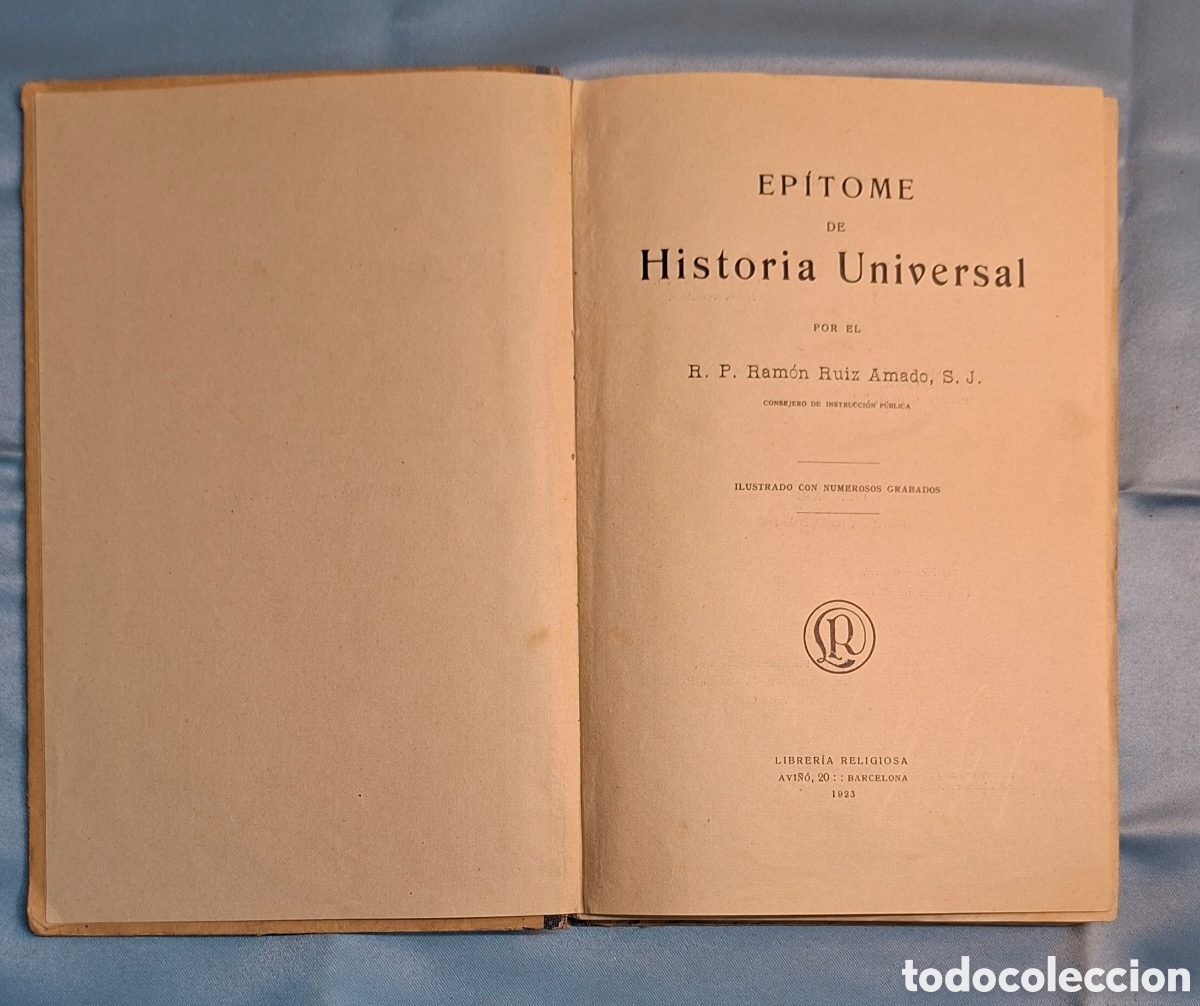 Libros antiguos: &ldquo;Ep&iacute;tome de Historia Universal&rdquo; - Foto 8
