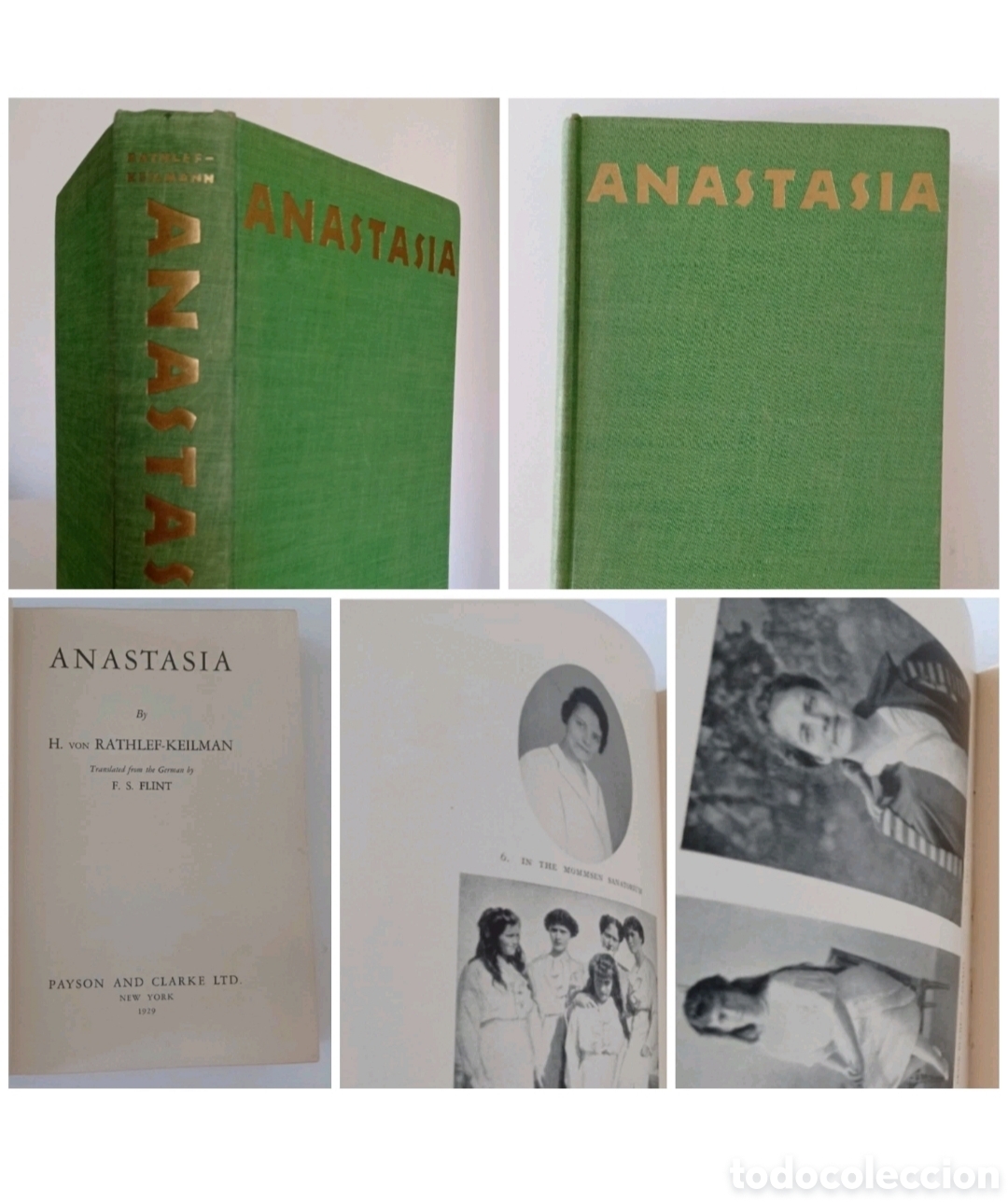 Libros antiguos: Rathlef Keilman Anastasia 1929 Romanov Russia Rusia tzar