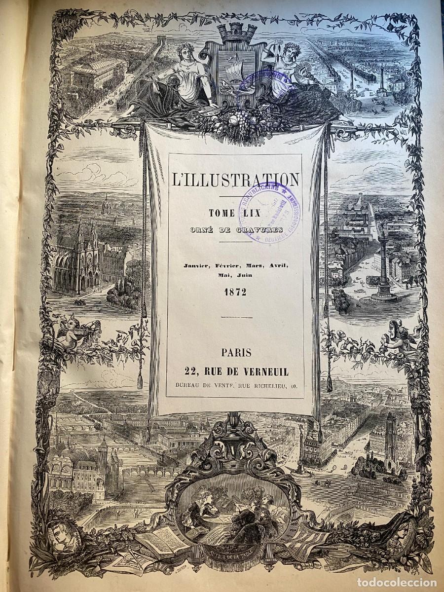 Libros antiguos: 2 Tomos l'illustration journal universel 1872 y 1885