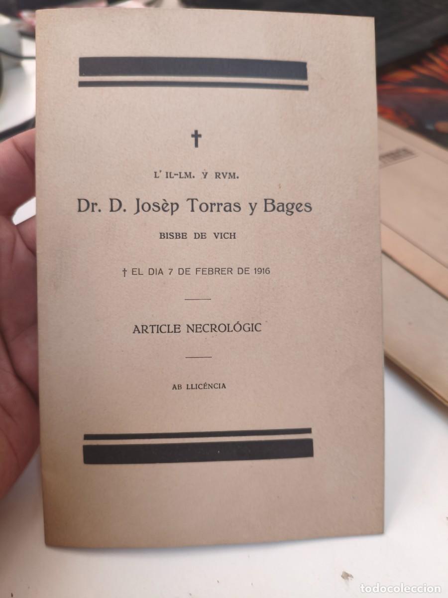 Libros antiguos: Article necrol&oacute;gic Jos&egrave;p Torras y Bages, Jos&egrave;p Alab&egrave;rn - Manresa, 7 de febrer de 1916