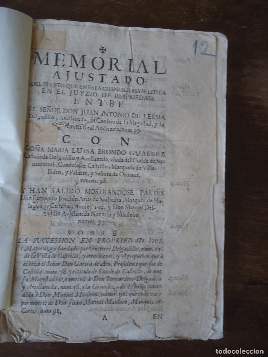 Libros antiguos: Memorial ajustado ... Sucesion de Juan Manuel A&ntilde;u&eacute;s Maule&oacute;n de Navarra y Avellaneda