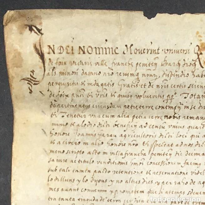 Libros antiguos: A&ntilde;o 1604 - Torrelles de Foix - Manuscrito sobre pergamino - Barcelona - catal&aacute;n - 47 x 37 cm
