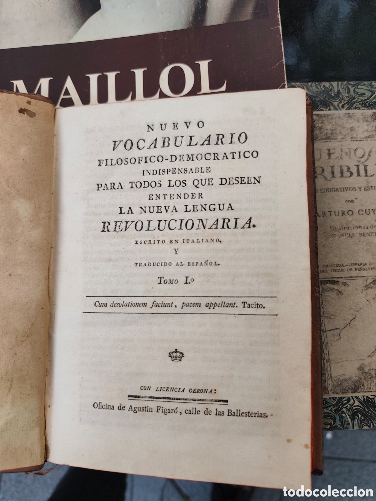Libros antiguos: Lote de Rarezas Bibliogr&aacute;ficas (1812-1816): &rdquo;Nuevo Vocabulario Filos&oacute;fico-Democr&aacute;tico&rdquo; (Tomos I y II