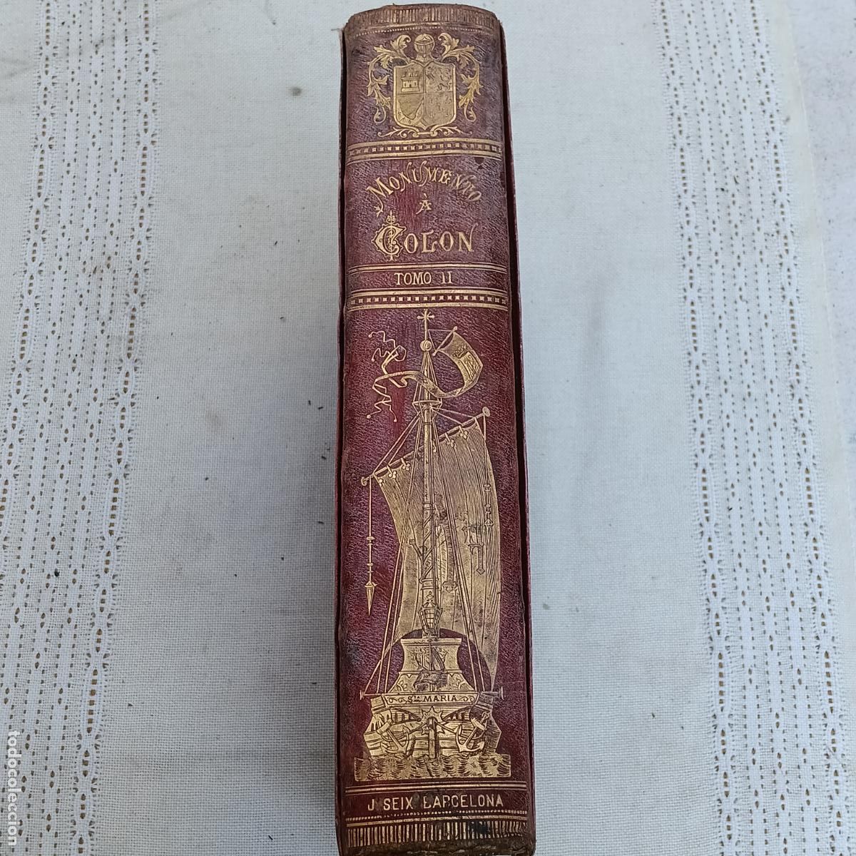 Libros antiguos: MONUMENTO A COLON. TOMO II - HISTORIA DE LA VIDA Y VIAJES DE CRISTOBAL COLON - BARCELONA 1878.