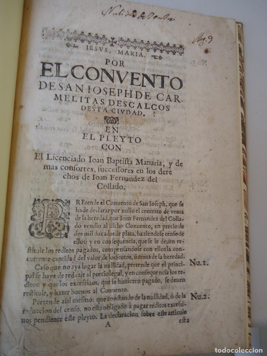 Libros antiguos: CONVENTO DE BALBUENA. VALLADOLID. 1628