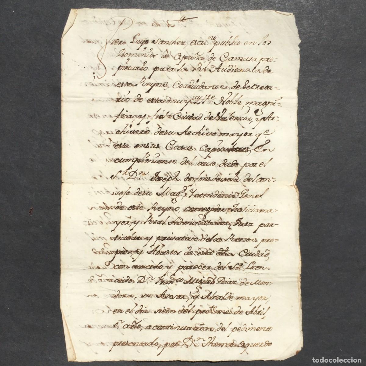 Libros antiguos: A&ntilde;o 1740 - Manuscrito - Valencia - Esquerdo - Sagunto