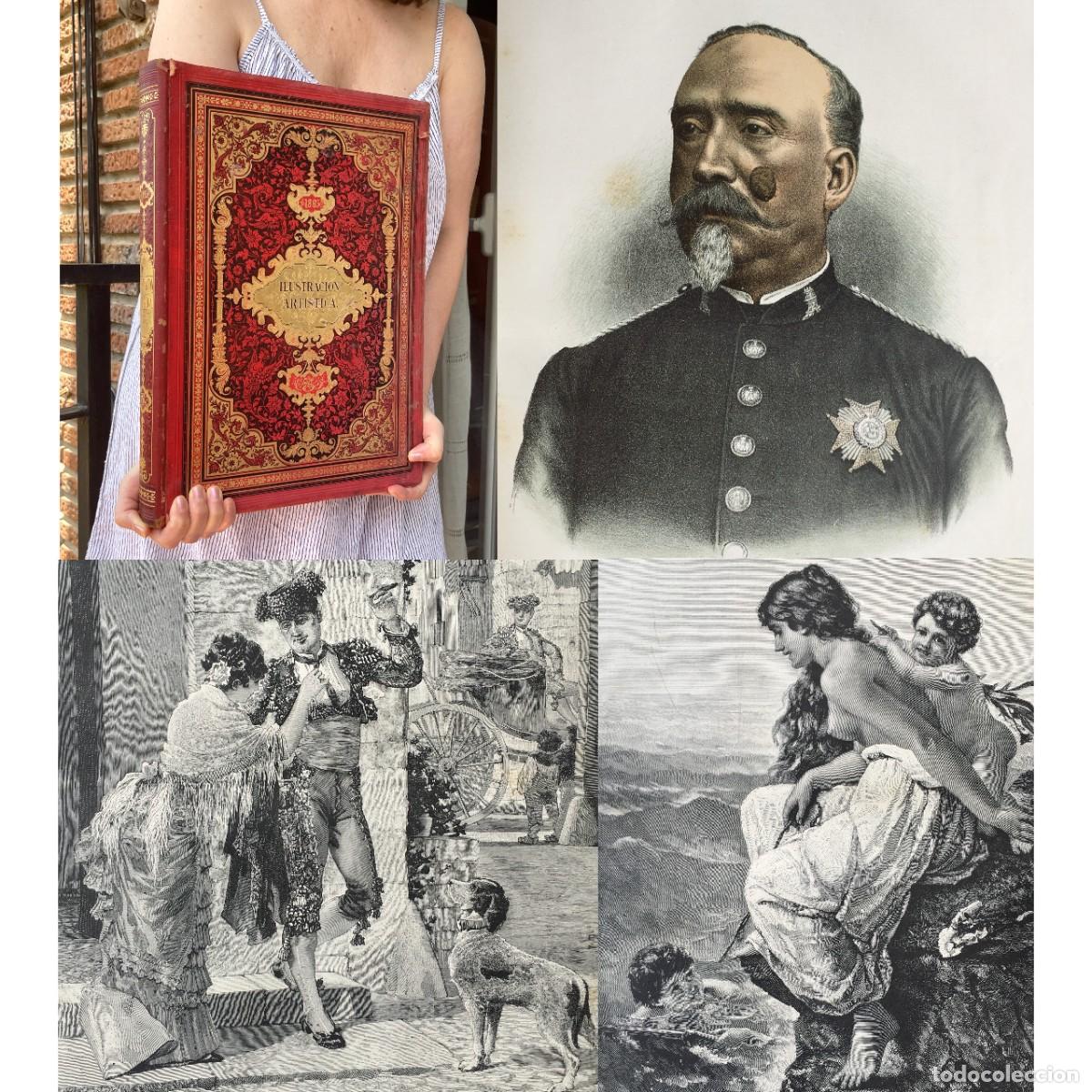 Libros antiguos: A&ntilde;o 1885 - Ilustraci&oacute;n Art&iacute;stica - Gran Tama&ntilde;o - Laminas - Toros - Filipinas - Grabados
