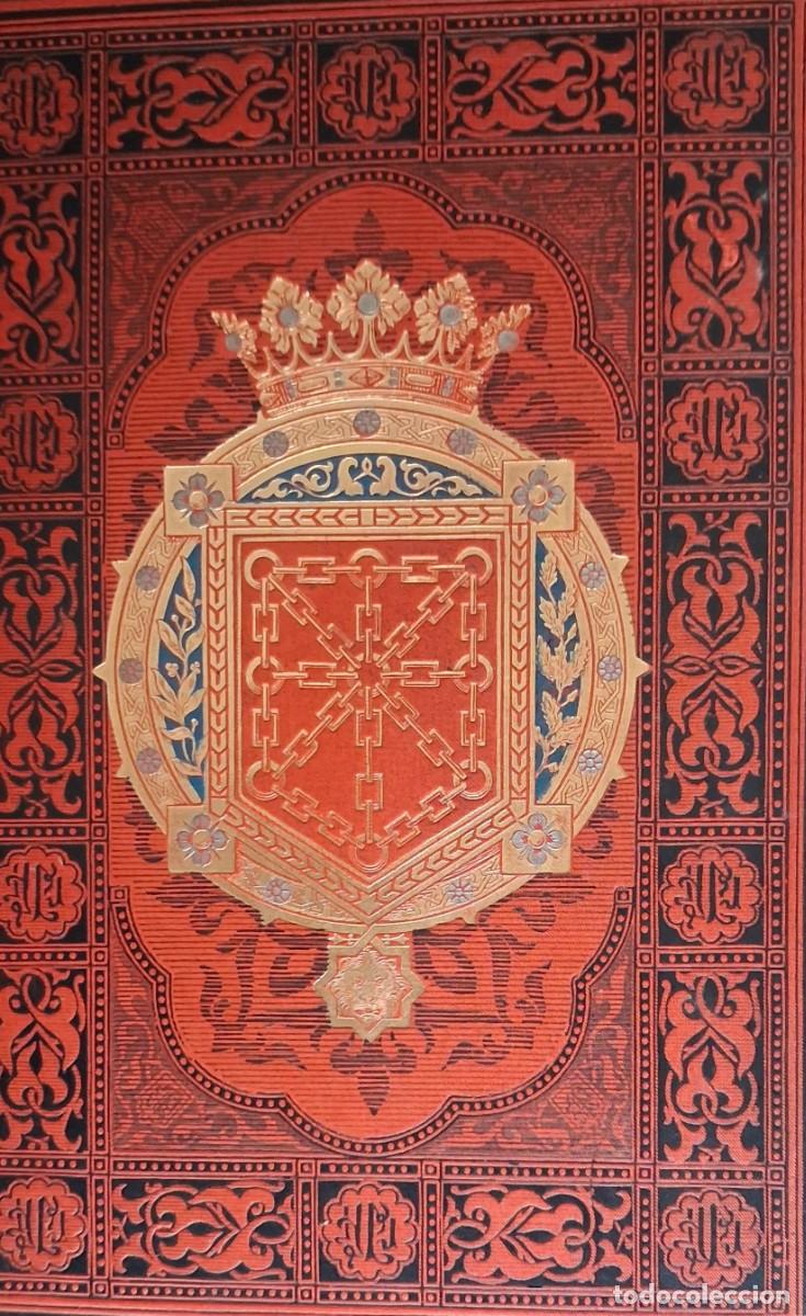 Libros antiguos: NAVARRA Y LOGRO&Ntilde;O. SUS MONUMENTOS Y ARTES. PEDRO DE MADRAZO. TRES TOMOS. EDITADO EN BARCELONA 1886.