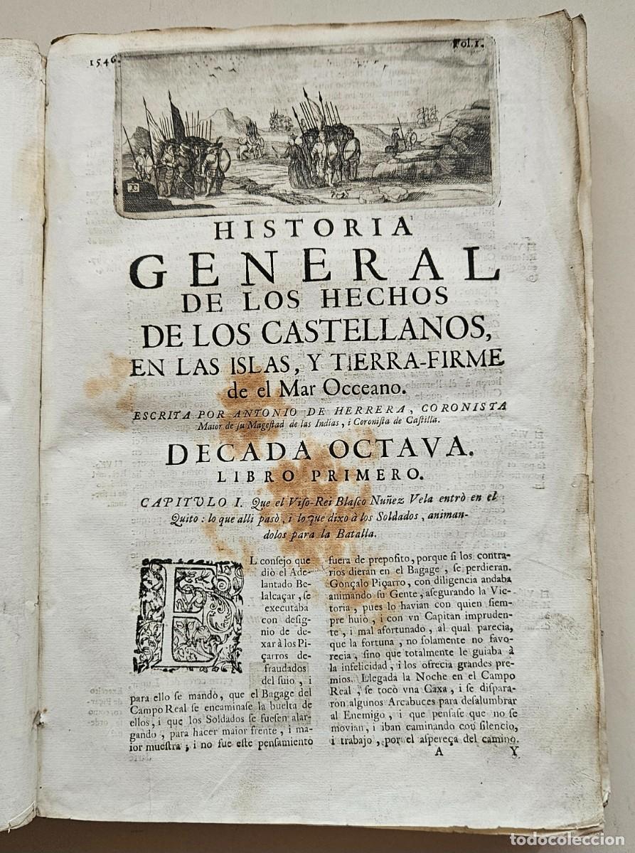 Libros antiguos: D&eacute;cadas de Herrera. D&eacute;cada octava.