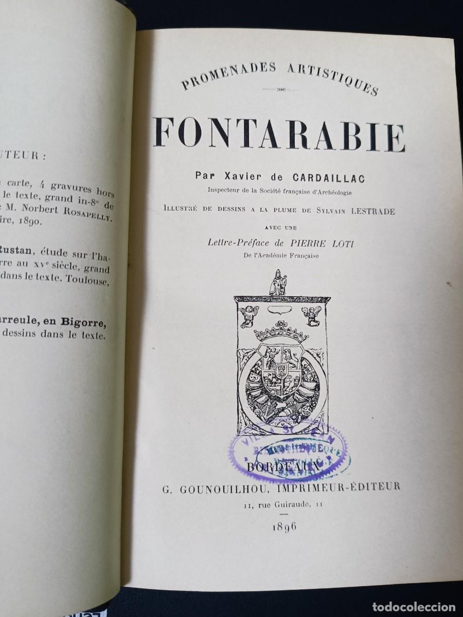 Libros antiguos: Promenades Artistiques: Fontarabie (Paseos art&iacute;sticos por Fuenterrab&iacute;a / Hondarribia) 1896 Burdeos
